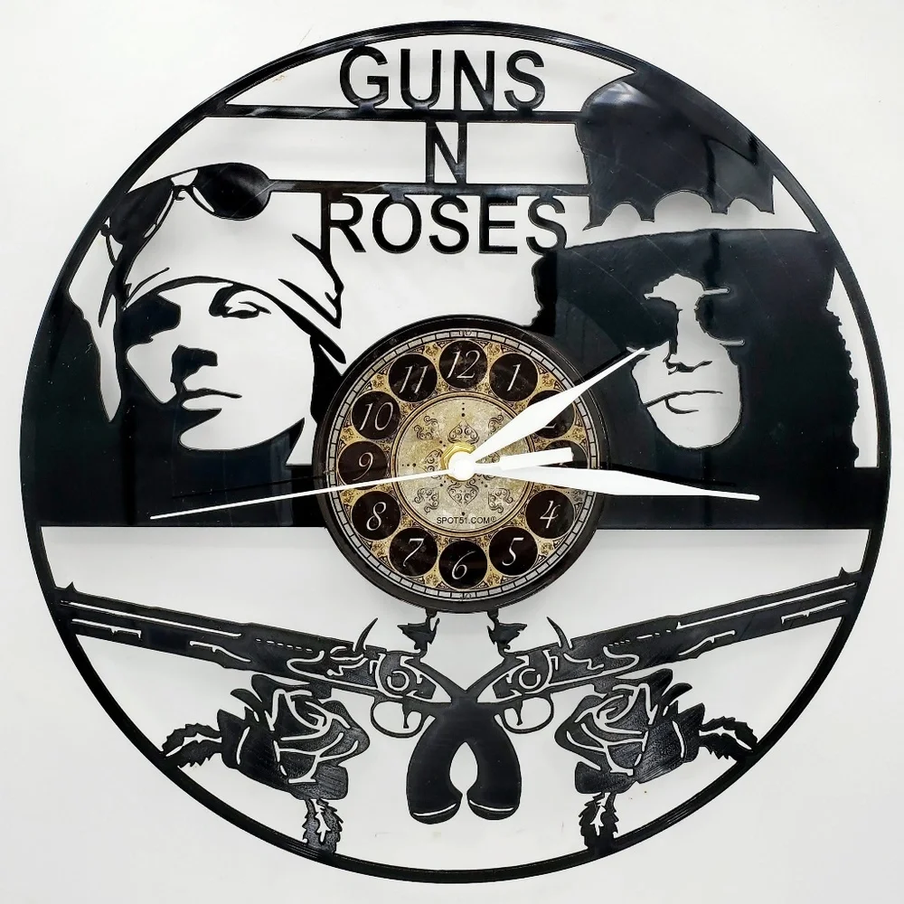 GUNS N' ROSES vinyl record clock